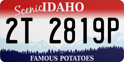 ID license plate 2T2819P