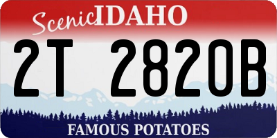 ID license plate 2T2820B