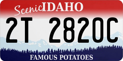 ID license plate 2T2820C