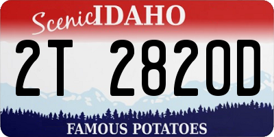 ID license plate 2T2820D