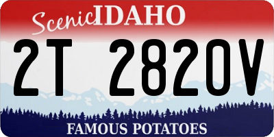 ID license plate 2T2820V