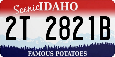 ID license plate 2T2821B