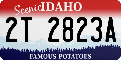ID license plate 2T2823A