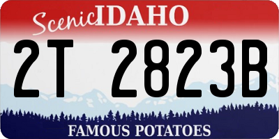 ID license plate 2T2823B
