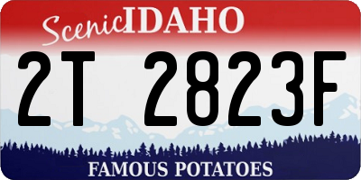 ID license plate 2T2823F