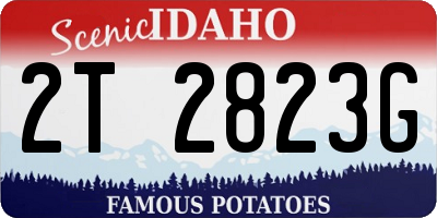 ID license plate 2T2823G