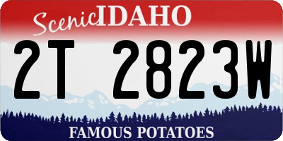 ID license plate 2T2823W