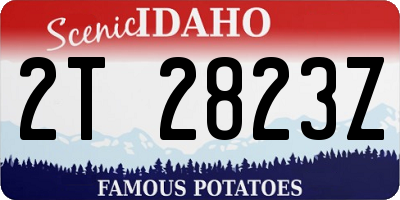 ID license plate 2T2823Z