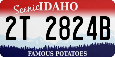 ID license plate 2T2824B
