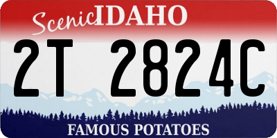 ID license plate 2T2824C