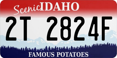 ID license plate 2T2824F
