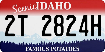 ID license plate 2T2824H