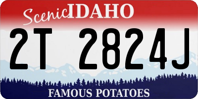 ID license plate 2T2824J