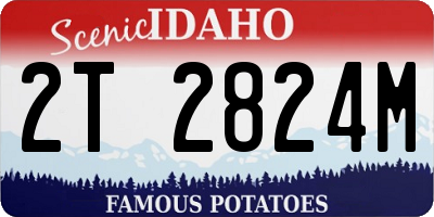 ID license plate 2T2824M