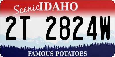ID license plate 2T2824W