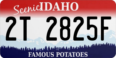ID license plate 2T2825F