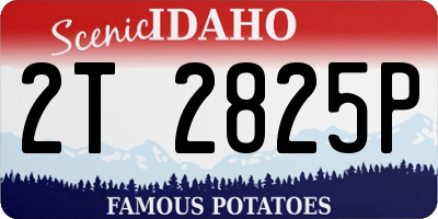 ID license plate 2T2825P
