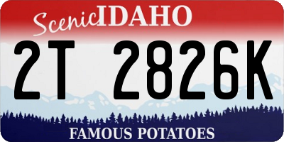 ID license plate 2T2826K