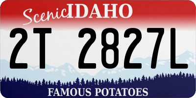 ID license plate 2T2827L