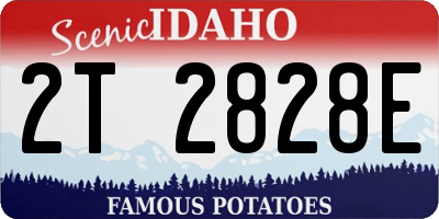 ID license plate 2T2828E