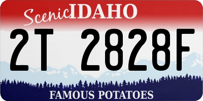 ID license plate 2T2828F
