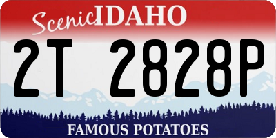 ID license plate 2T2828P