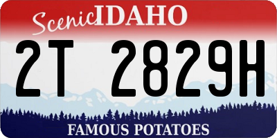ID license plate 2T2829H