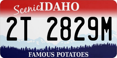 ID license plate 2T2829M