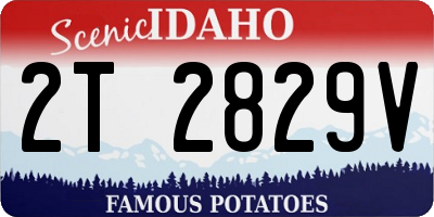 ID license plate 2T2829V