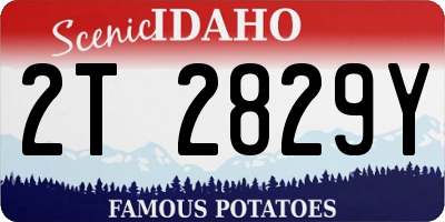 ID license plate 2T2829Y