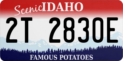ID license plate 2T2830E