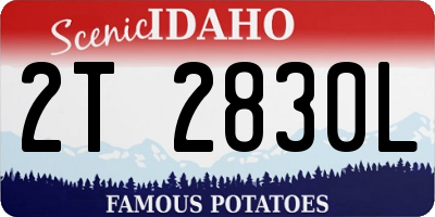 ID license plate 2T2830L