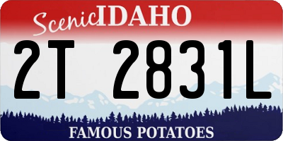 ID license plate 2T2831L