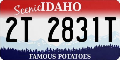 ID license plate 2T2831T