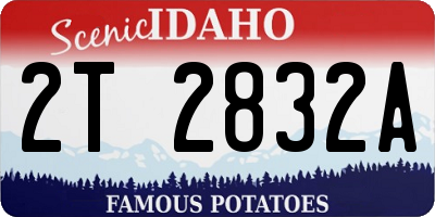 ID license plate 2T2832A