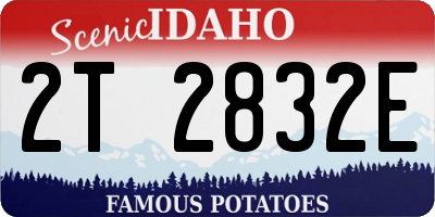 ID license plate 2T2832E
