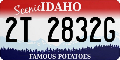 ID license plate 2T2832G