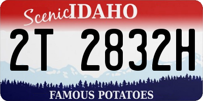 ID license plate 2T2832H