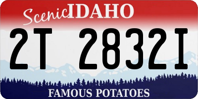 ID license plate 2T2832I