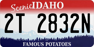 ID license plate 2T2832N