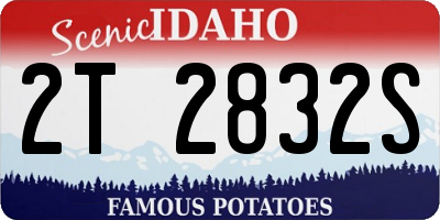 ID license plate 2T2832S