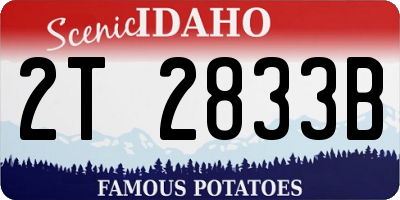 ID license plate 2T2833B