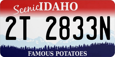 ID license plate 2T2833N