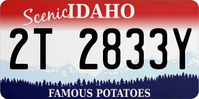 ID license plate 2T2833Y