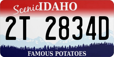 ID license plate 2T2834D
