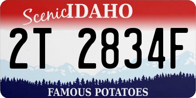 ID license plate 2T2834F