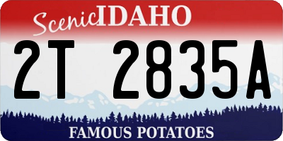 ID license plate 2T2835A