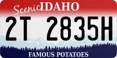 ID license plate 2T2835H