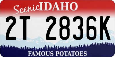 ID license plate 2T2836K