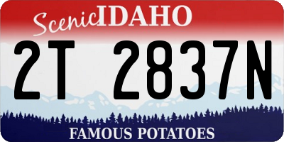 ID license plate 2T2837N